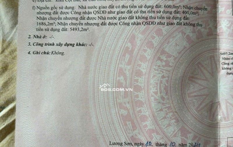 Bán gấp nhà riêng tại Cao Sơn, Lương Sơn, Hòa Bình, diện tích rộng giá siêu hời